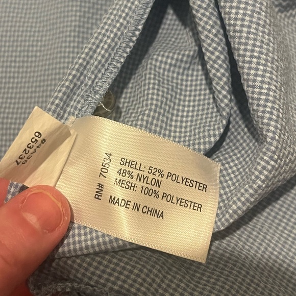 Orvis Blue Checkered Shirt- large - Picture 6 of 8